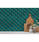 Blue Peel and Stick 3D Tiles